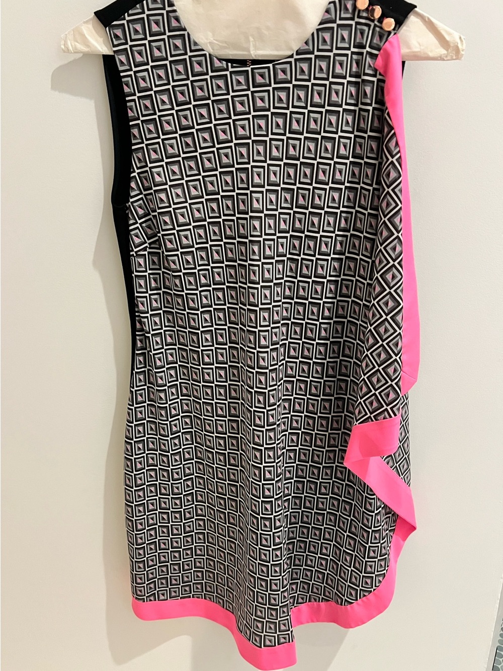 NWOT Ted Baker London GEO One Sided Draped Tunic Dress (Size 0)